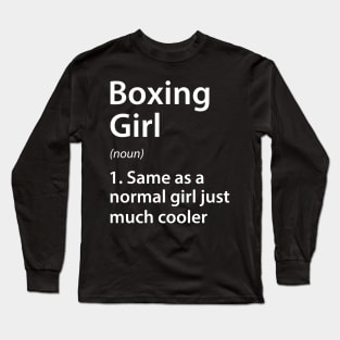 Boxing Girl Definition Long Sleeve T-Shirt